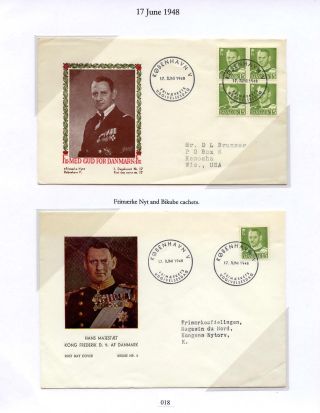DÁNSKO - VYDÁNÍ FREDERIK IX 1948-1960 NA OBÁLKÁCH PRVNÍHO DNE – list 18