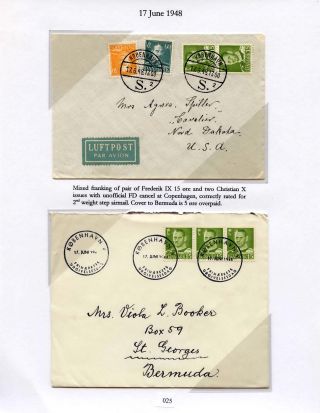 DÁNSKO - VYDÁNÍ FREDERIK IX 1948-1960 NA OBÁLKÁCH PRVNÍHO DNE – list 25