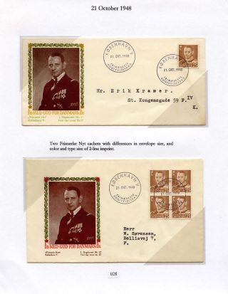 DÁNSKO - VYDÁNÍ FREDERIK IX 1948-1960 NA OBÁLKÁCH PRVNÍHO DNE – list 28