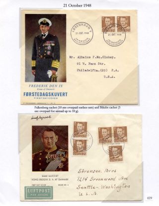 DÁNSKO - VYDÁNÍ FREDERIK IX 1948-1960 NA OBÁLKÁCH PRVNÍHO DNE – list 29