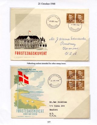 DÁNSKO - VYDÁNÍ FREDERIK IX 1948-1960 NA OBÁLKÁCH PRVNÍHO DNE – list 35