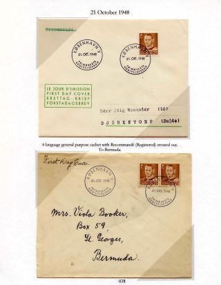 DÁNSKO - VYDÁNÍ FREDERIK IX 1948-1960 NA OBÁLKÁCH PRVNÍHO DNE – list 38