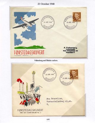 DÁNSKO - VYDÁNÍ FREDERIK IX 1948-1960 NA OBÁLKÁCH PRVNÍHO DNE – list 40