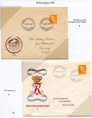 DÁNSKO - VYDÁNÍ FREDERIK IX 1948-1960 NA OBÁLKÁCH PRVNÍHO DNE – list 42