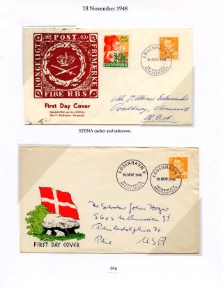 DÁNSKO - VYDÁNÍ FREDERIK IX 1948-1960 NA OBÁLKÁCH PRVNÍHO DNE – list 46