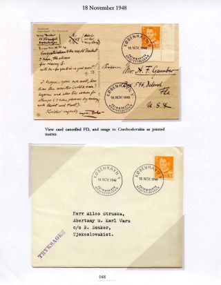 DÁNSKO - VYDÁNÍ FREDERIK IX 1948-1960 NA OBÁLKÁCH PRVNÍHO DNE – list 48