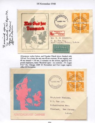 DÁNSKO - VYDÁNÍ FREDERIK IX 1948-1960 NA OBÁLKÁCH PRVNÍHO DNE – list 50