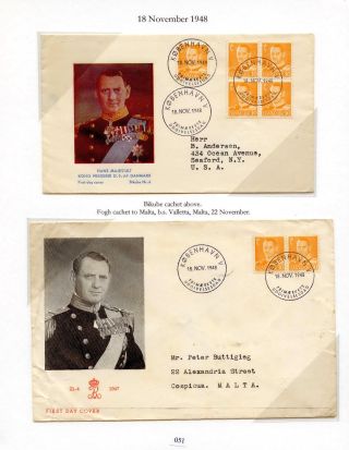 DÁNSKO - VYDÁNÍ FREDERIK IX 1948-1960 NA OBÁLKÁCH PRVNÍHO DNE – list 51
