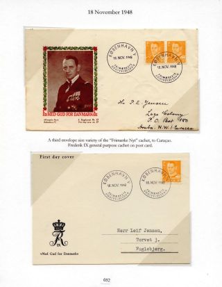 DÁNSKO - VYDÁNÍ FREDERIK IX 1948-1960 NA OBÁLKÁCH PRVNÍHO DNE – list 52