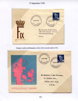 DÁNSKO - VYDÁNÍ FREDERIK IX 1948-1960 NA OBÁLKÁCH PRVNÍHO DNE – list 59