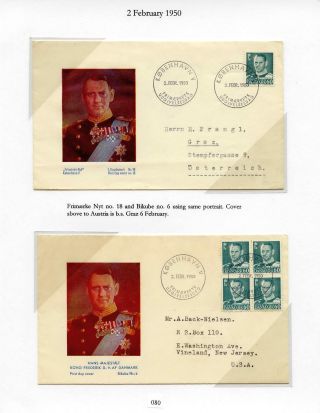 DÁNSKO - VYDÁNÍ FREDERIK IX 1948-1960 NA OBÁLKÁCH PRVNÍHO DNE – list 80
