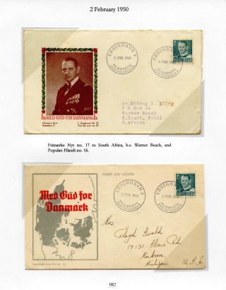 DÁNSKO - VYDÁNÍ FREDERIK IX 1948-1960 NA OBÁLKÁCH PRVNÍHO DNE – list 82