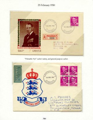 DÁNSKO - VYDÁNÍ FREDERIK IX 1948-1960 NA OBÁLKÁCH PRVNÍHO DNE – list 89