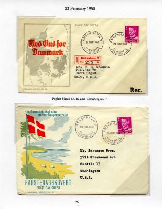 DÁNSKO - VYDÁNÍ FREDERIK IX 1948-1960 NA OBÁLKÁCH PRVNÍHO DNE – list 92