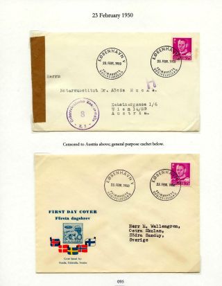 DÁNSKO - VYDÁNÍ FREDERIK IX 1948-1960 NA OBÁLKÁCH PRVNÍHO DNE – list 95