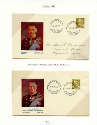 DÁNSKO - VYDÁNÍ FREDERIK IX 1948-1960 NA OBÁLKÁCH PRVNÍHO DNE – list 96