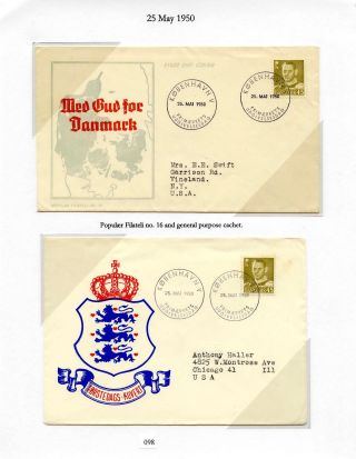 DÁNSKO - VYDÁNÍ FREDERIK IX 1948-1960 NA OBÁLKÁCH PRVNÍHO DNE – list 98