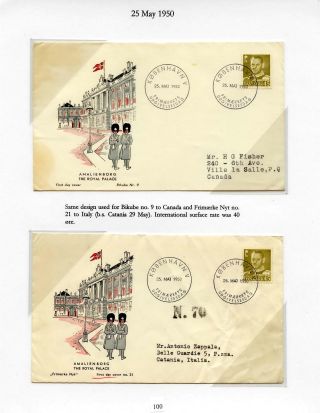 DÁNSKO - VYDÁNÍ FREDERIK IX 1948-1960 NA OBÁLKÁCH PRVNÍHO DNE – list 100