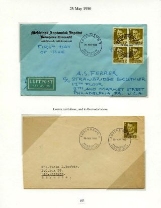 DÁNSKO - VYDÁNÍ FREDERIK IX 1948-1960 NA OBÁLKÁCH PRVNÍHO DNE – list 101