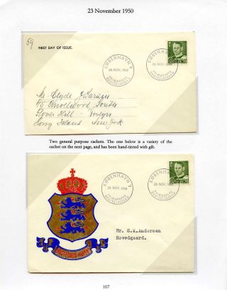 DÁNSKO - VYDÁNÍ FREDERIK IX 1948-1960 NA OBÁLKÁCH PRVNÍHO DNE – list 107