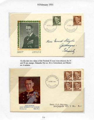DÁNSKO - VYDÁNÍ FREDERIK IX 1948-1960 NA OBÁLKÁCH PRVNÍHO DNE – list 110