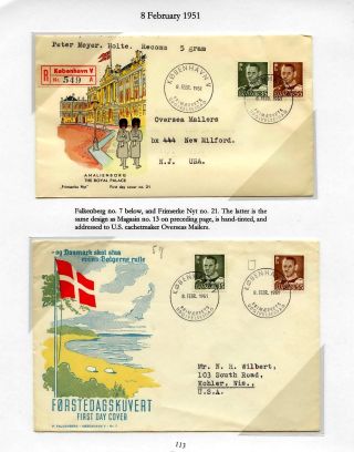 DÁNSKO - VYDÁNÍ FREDERIK IX 1948-1960 NA OBÁLKÁCH PRVNÍHO DNE – list 113