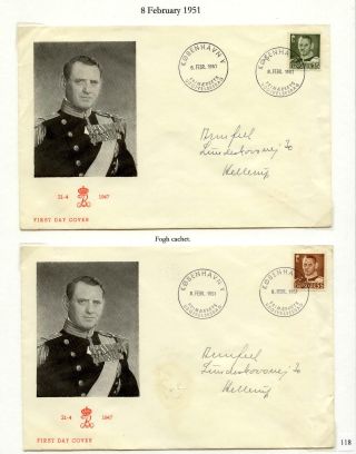 DÁNSKO - VYDÁNÍ FREDERIK IX 1948-1960 NA OBÁLKÁCH PRVNÍHO DNE – list 118