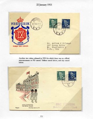 DÁNSKO - VYDÁNÍ FREDERIK IX 1948-1960 NA OBÁLKÁCH PRVNÍHO DNE – list 121
