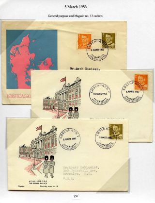 DÁNSKO - VYDÁNÍ FREDERIK IX 1948-1960 NA OBÁLKÁCH PRVNÍHO DNE – list 130