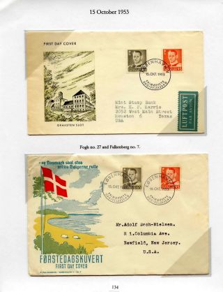 DÁNSKO - VYDÁNÍ FREDERIK IX 1948-1960 NA OBÁLKÁCH PRVNÍHO DNE – list 134