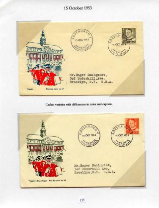 DÁNSKO - VYDÁNÍ FREDERIK IX 1948-1960 NA OBÁLKÁCH PRVNÍHO DNE – list 135