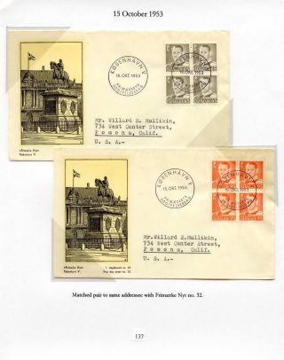 DÁNSKO - VYDÁNÍ FREDERIK IX 1948-1960 NA OBÁLKÁCH PRVNÍHO DNE – list 137