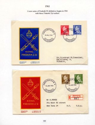 DÁNSKO - VYDÁNÍ FREDERIK IX 1948-1960 NA OBÁLKÁCH PRVNÍHO DNE – list 160