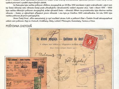 POSTAL RURAL AGENCIES FROM THE REGION CESKY BROD