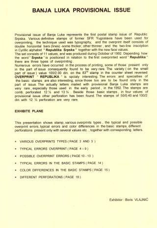 PROVIZORNÍ VYDÁNÍ BANJA LUKA – list 1