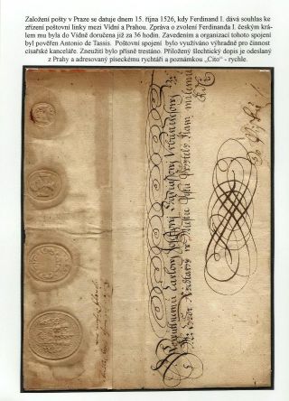 AUSGEWÄHLTEN KAPITELN AUS POSTGESCHICHTE VON PRAG (1526-1918) – Blatt 3