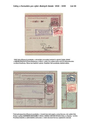 POSTAL STATIONERY AND FORMS TO COLLECT DUE AMOUNTS 1918-1945 – sheet 4