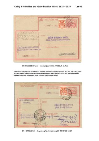 POSTAL STATIONERY AND FORMS TO COLLECT DUE AMOUNTS 1918-1945 – sheet 6