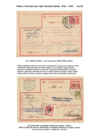 POSTAL STATIONERY AND FORMS TO COLLECT DUE AMOUNTS 1918-1945 – sheet 8