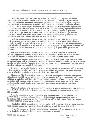 PSČ & VÝPLATNÍ OTISKY ČSSR – list 2