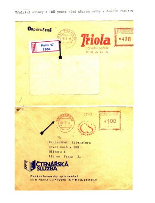 PSČ & VÝPLATNÍ OTISKY ČSSR – list 9