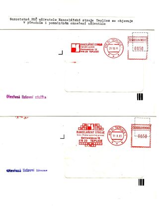 PSČ & VÝPLATNÍ OTISKY ČSSR – list 30