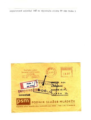 PSČ & VÝPLATNÍ OTISKY ČSSR – list 45
