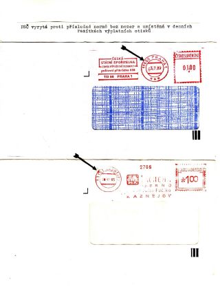 PSČ & VÝPLATNÍ OTISKY ČSSR – list 46