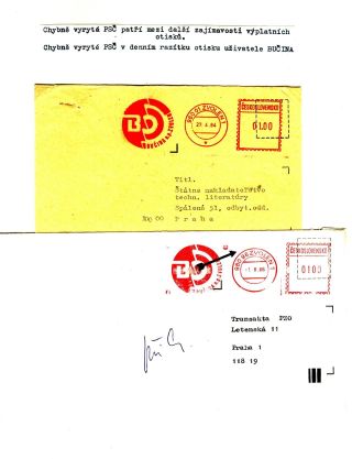 PSČ & VÝPLATNÍ OTISKY ČSSR – list 53