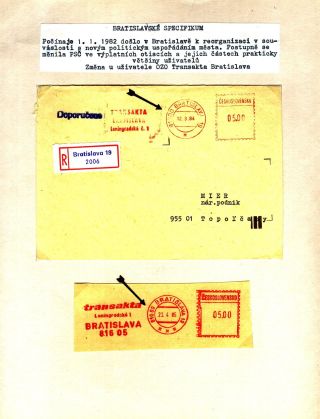 PSČ & VÝPLATNÍ OTISKY ČSSR – list 54