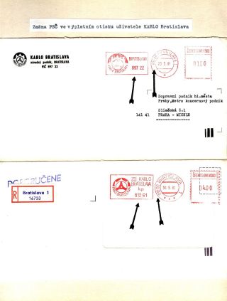 PSČ & VÝPLATNÍ OTISKY ČSSR – list 55