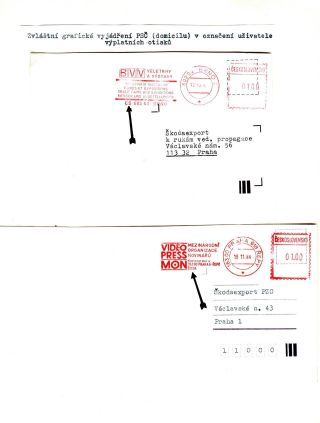 PSČ & VÝPLATNÍ OTISKY ČSSR – list 61