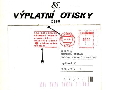 ZIP CODES AND METER STAMPS OF CZECHOSLOVAKIA