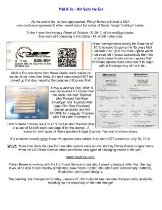 THE SUPER TARGET "MAIL & GO" DFW TRIALS – sheet 16